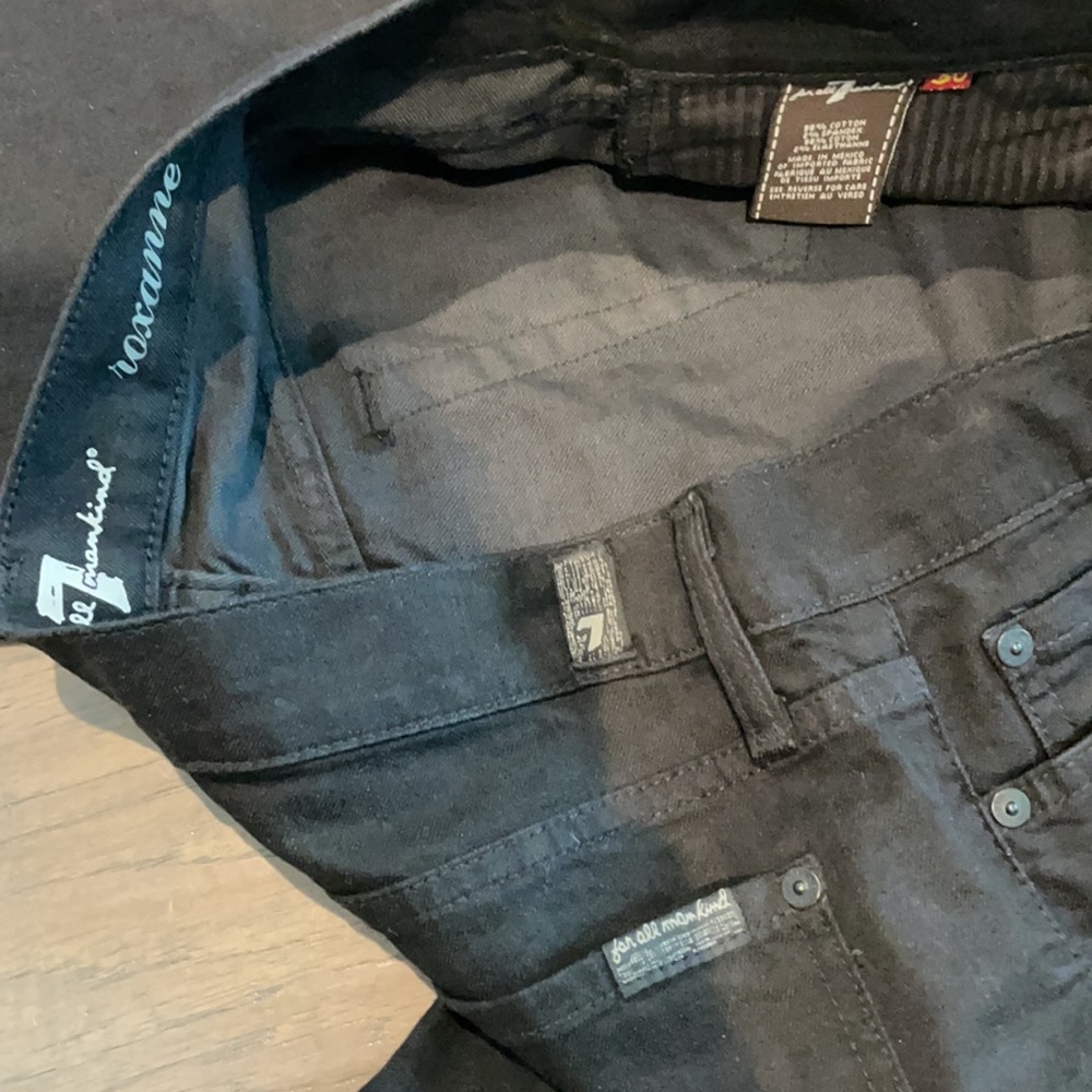 7 for All Mankind black jeans crystals Sz 30 - Picture 9 of 9